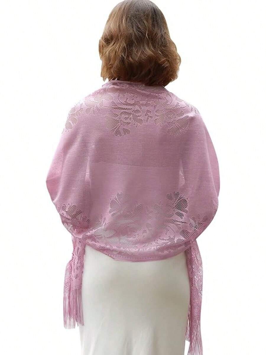 RIIQIICHY Shawls And Wraps For Evening Dresses Scarfs For Women Pashmina Wedding Formal Shawlhalloween - 粉紅色-1 - 查看 1