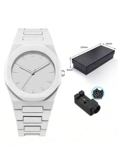 TOMI Set High End Minimalist Business Watch, Matte Oil Plastic Strap Gestreepte Dial Quartz Horloge Life, Holiday s, Father's Day view 10