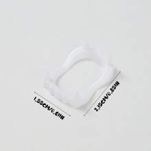 20 件白色假吸血鬼牙齿 - 万圣节吸血鬼塑料牙齿，适合儿童、有趣的角色扮演道具、派对礼品和不给糖就捣蛋配件