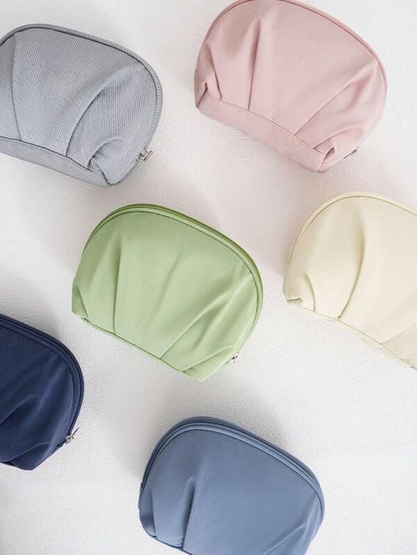 Beilian's New Fashion Makeup Bag, Hand-Held Portable Half-Circle Skin Care Products, Middle Bag, Lightweight Portable Lipstick Storage Bag Travel Essentials For Vacation Summer Holiday Back To School School Stuff Bag For School Travel Bag For Women Makeup Bag For Travel