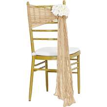 20pcs Gauze Bow Chair Covers, Satin Ribbon Chair Back Decorations For Wedding Aisle, Party, Event - Multicolor - View 12