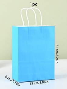 6/12 pièces Sacs en papier jaunes avec poignées, sacs cadeaux de canard en caoutchouc pour bonbons, fêtes, anniversaires. Fournitures de fête de canard bleu - Multicolore - View 21