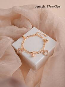 1pc Fashionable Hollow Mouse Zirconia Pendant Bracelet, Versatile For Women Everyday Wear