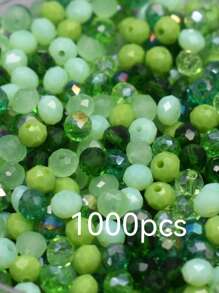 200 piezas de cuentas redondas de vidrio verde de 4mm para hacer joyas y manualidades DIY