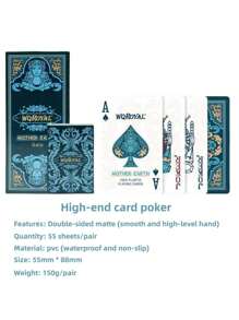 1 Set High-End Waterproof Poker Cards - Waterproof Playing Cards - Plastic Playing Cards, Durable & Flexible - Suitable For Magic, Gambling, Parties And Collectors, Valentine's/New Year Gift