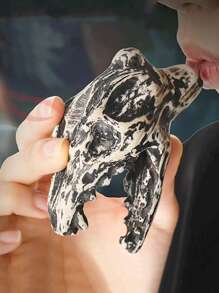 Death Whistle - Ceramic Raven Skull Design With Storage Bag And Lanyard, High-Decibel Scream For Outdoor Survival, Halloween, Day Of The Dead, Christmas - Adult Collectible Gift, Noise Maker Unique Whistle Design High-Quality Craftsmanship, Beach Essentials, Beach Accessories, Pool Float