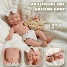 DreamyDolly Full Body Silicone Reborn Baby Dolls - 12 Inch (Weight 3 Lb) Weighted Full Silicone Realistic-Newborn Baby Doll Real Life Baby Dolls With Complete Accessories & Gift Box Realistic Babies,Baby Alive,Reborn Baby ,Kids Toy,Realistic,Lifelike Baby Dolls,Toys ,Doll Toys - Multicolor - View 3