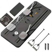 Tabla deslizante plegable multifuncional de Pilates, Set de moldeado de Pilates 5 en 1, Placa deslizante, Máquina deslizante, Rodillo de músculos abdominales, Para ejercicios de core, acondicionamiento físico, uso doméstico, gimnasio, yoga