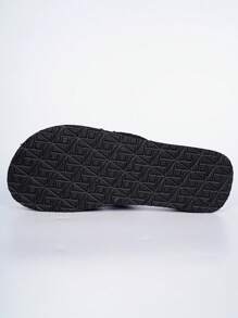 Sandales tongs à semelle épaisse pour hommes, tongs confortables avec bride noire, tongs à semelle épaisse pour hommes, sandales de plage décontractées pour l'extérieur