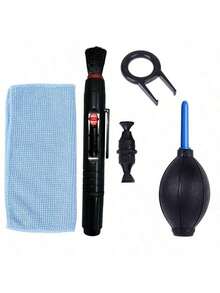 Kit de limpieza multifuncional: soplador de aire profesional, paño de limpieza de lentes DSLR, herramientas de limpieza de cepillos, limpieza en seco para sensor CCD, lentes, teclado, cámara, electrónica digital, teléfono inteligente - Multicolor - Ver 6