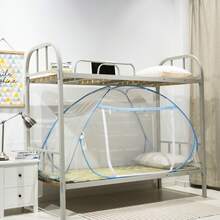 Tenda per zanzare a scomparsa per letti, portatile, con design pieghevole e fondo in rete, adatta per bambini e adulti in viaggio