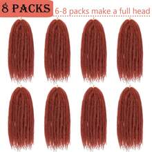 Tóc tết xoắn Marley 18 inch Tóc xoắn Marley Tóc xoắn dài 1/3/8 gói Ombre Vàng Afro Kinky Xoăn Xoắn Móc Tóc nối Marley tổng hợp - Cam bẩn - Xem 6