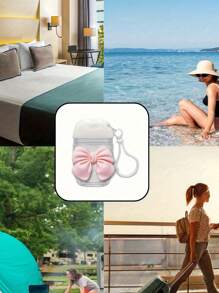 1PC/2PCS/3PCS Pink, White, Rose Red, And Transparent Empty Bottles For Hand Sanitizer Filling. Equipped With A Pink Bowknot, 30ml Portable Style, Hanging Rope Keychain, Pink Flip Cover. Reusable Portable Empty Bottles, Refillable Cosmetic Containers. Suitable For Liquid Lotions Or Creams, Essential For Travel And Dormitories. Perfect For Gifting To Mothers, Teachers, Friends, Ideal For Back-To-School, And A Great Valentine's Day Gift.