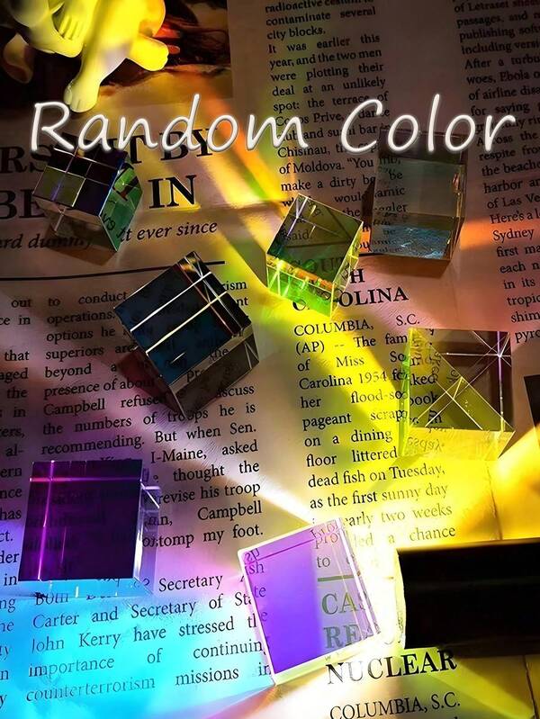 6 Pc Sunshine Catcher Random Colors - Multi-Color Reflective Crystal Cubes For Catching Sunlight, Catch The Sun, Ideal Graduation/Valentine's Day Gift, Friend Birthday Gift, Dormitory, Living Room, Window, Room Decoration
