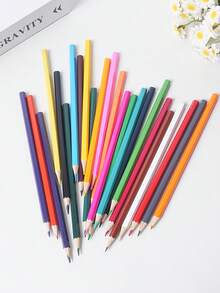 Custom Text Logo Graffiti Painting Colored Pencils Student Cartoon Drawing Painting Brush Creative Cartoon Colorful Oil-Based Color Pencil Drawing Set, School Supplies,Back To School - Multicolor - View 5