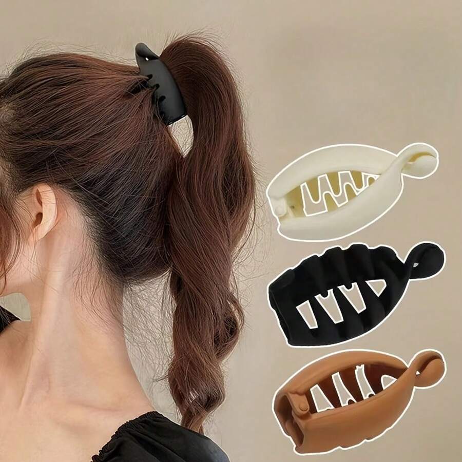 1pc Casual Versatile Minimalist Black Hair Claw