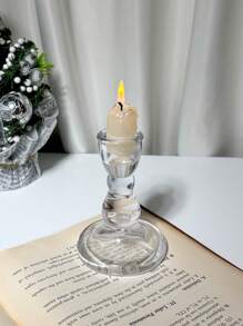 1Pc/1Set Glass Candle Holders, Hexagonal Candle Holders, Natural Crystal Design Candlestick Holders, Suitable For Home Tabletop Decoration, Candle Centerpieces, Wedding Decorations, Romantic Valentine's Day Dinner Candle Bases, Birthday Parties, Festivals,Outdoor Courtyard Decoration, Office Desktop Decoration, Aromatherapy Candle Cups, Candlelight Dinner, Room Atmosphere, Suitable For Weddings