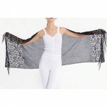 RIIQIICHY Shawls And Wraps For Evening Dresses Scarfs For Women Pashmina Wedding Formal Shawlhalloween - 黑色 - 查看 10