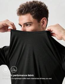 Men's 2 Pack Lightweight Crew Neck Athletic Running Short Sleeve T-Shirts Breathable Gym Workout Tee Shirts For Men