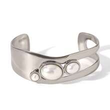 S SHOPBOHO 1 món quà xa xỉ cho cô ấy Trang sức lấy cảm hứng từ phong cách cổ điển Vòng tay mở siêu rộng Vòng tay đá quý cổ điển - vòng tay mở - Xem 14