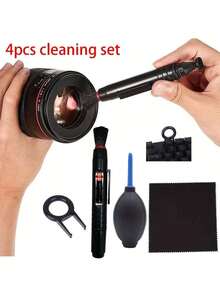 Kit de limpieza multifuncional: soplador de aire profesional, paño de limpieza de lentes DSLR, herramientas de limpieza de cepillos, limpieza en seco para sensor CCD, lentes, teclado, cámara, electrónica digital, teléfono inteligente - Multicolor - Ver 15