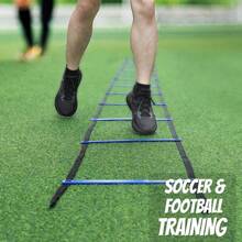 Escada de Agilidade com 12 Degraus, Escada de Velocidade, Escada de Treinamento para Futebol, Velocidade, Futebol, Treinamento de Condicionamento Físico para os Pés, com Bolsa de Transporte, Equipamento de Treinamento de Agilidade