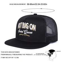 1 件男士“Not Big On Social Graces”刺绣棒球帽，休闲街头时尚帽，适合春季、秋季、旅行、度假 - 彩色 - 查看 2