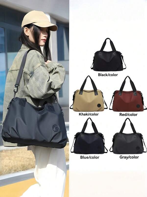 1pc Women's Handbag, Shoulder Crossbody Bag For Men And Women, Adjustable Shoulder Strap Zipper Closure, Lightweight And Spacious, Multi-Pocket Design, Machine Washable, Comes With Wet And Dry Separation Bags, Suitable For Daily Use And Travel Back To School Supplies