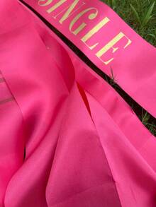 Set de 12 fajas de "Novia a ser" con 11 fajas de colores y 1 faja blanca con texto dorado para despedida de soltera, fiesta de boda, noche de señoras - Rosa roja - Ver 6