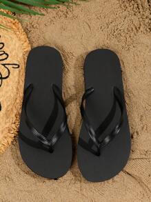 Flip-Flops in Unifarbe aus EVA für Jugendliche, minimalistische, vielseitig einsetzbare rutschfeste leichte weiche Slip-On Sandalen, geeignet für Outdoor, Schlafzimmer, Badezimmer, Strand, Urlaub