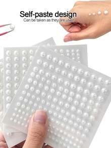 Self Adhesive Pearl Stickers Flat Back Pearls For Craft Hair Face Makeup Nail Cell Phone Scrapbooking Decor