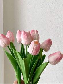 3 Tulpen Künstliche Blumen für Heim-Dekoration, Künstliche Blumen für Wohnzimmer und Schlafzimmer Dekoration, und Künstliche Blumen