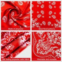 Satin Head Scarf - 27.5 Inch Silk Hair Wrap For Women - 紅色 - 查看 9