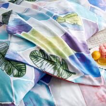 Printed Microfiber Bedding Set With Flat Sheet, Bedspread, And 1/2 Pillowcases, Available In Sizes 90*200 (Single), 135*200 (Double), 150*200 (Queen), And 180*200 (King). Suitable For Bedrooms, Student Residences, And Rented Apartments, It's Ideal For Students, Couples, And Families With Different Sleep Needs. - Màu Toca - Xem 7