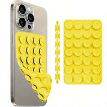 2 pezzi Ventosa antiscivolo per telefono in silicone, 28 ventose in silicone adesive, adesivi antiscivolo per telefono, supporto per power bank con ventosa compatibile con e Android, regalo per compleanni, famiglia e amici, supporto per telefono, accessori per telefono
