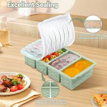 Local Delivery Silicone Freezer Molds For Soup With Lid – 1-Cup Soup Container Style Ice Cube Trays For Freezer, Meal Prep & Food Storage, Freeze 250mL/125mL Portions – 2 Pack - 薄荷綠 - 查看 5