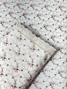 Laura Baby 2-Piece Sheet Set For American Standard Crib Or Mini Crib 100% Cotton - 粉紅色花朵 - 查看 5