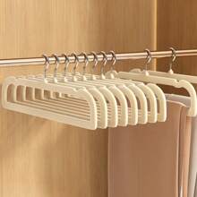 10 piezas de perchas con terciopelo antideslizantes, duraderas y resistentes con muescas para hombros para trajes, abrigos, chaquetas, pantalones y vestidos, perfectas para la organización y almacenamiento del armario