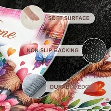 1pc Personalized High Definition Digital Printed Carpet With Calf Pattern, Suitable For Living Room, Bedroom, Outdoor - Multicolor - View 9