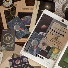 1 Pack 30pcs Vintage Planet Series Mixed Material Scrapbooking Stickers, School Supplies, Back To School - Multicolor - View 6