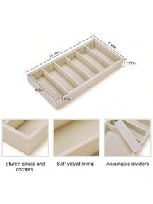 منظم النظارات الشمسية من الفلوت - صينية تخزين متعددة الاستخدامات للنظارات والمجوهرات (الخواتم والقلائد والأساور والساعات) للرجال والنساء