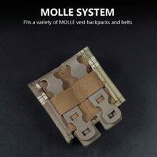 Doppia fondina molle per caricatore di pistola 9mm, per campeggio e attività all'aperto, giochi di softair, con molletta di supporto in nylon