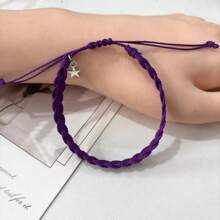 全新波西米亞風格手工編織手鍊,防水蠟繩情侶手環,適用於校園學生,海灘度假 - 白色 - 查看 8