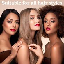 2 Pcs Adjust Satin Hair Scrunchies Women Girls, Adjustable Hair Ties Soft Than Silk 4c Girlie Thick Curly Natural Hair, Easy To Use Hair Accessories Afro Puff Loc Ponytails (Black) - màu đen - Xem 7