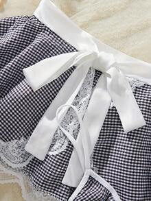 Sexy Underwear Set: Including Tops, Aprons, Headbands, Collars And Underwear, Sexy Skirts, High-End Erotic Underwear, Sexy - 深灰色 - 查看 5