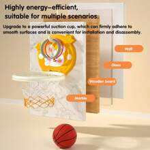 Mini Basketball Wurf-Spiel mit Saugnapf-Rückwand, familienfreundliche Aktivität für drinnen für Jungen und Mädchen von 3-5 Jahren, fördert Motorik und Koordination, perfektes Geburtstagsgeschenk