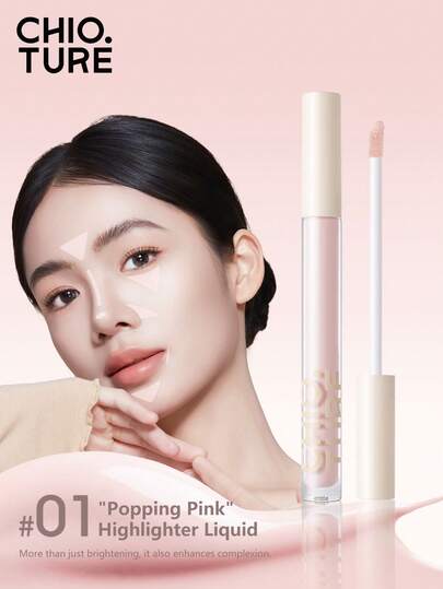 CHIOTURE Barra iluminadora y correctora líquida, correctora iluminadora, sombra mate, sombra nasal, efecto de maquillaje de larga duración, apta para principiantes