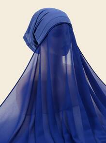 1 Stück Damen einfarbiger Chiffon Rohrschal Hijab, modische vielseitige, bequeme und atmungsaktive Hijab Accessoires, geeignet für den täglichen Gebrauch