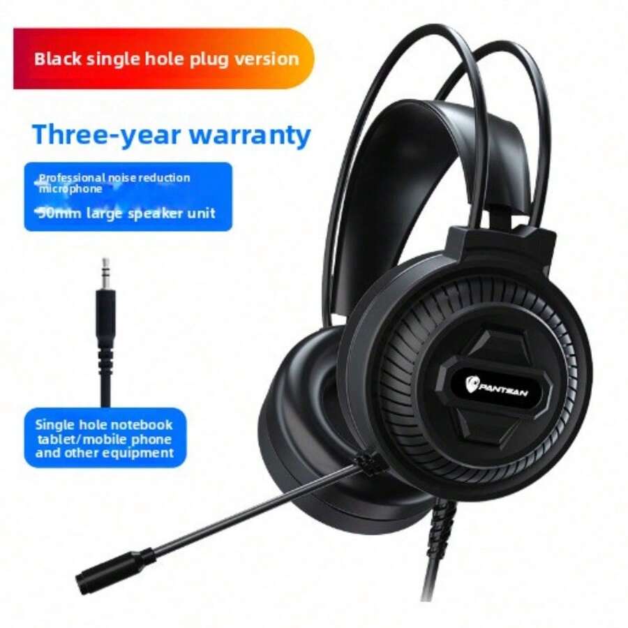 -PSH-400 Pro Gaming Headset - 7.1 USB Wired Over-Ear Headphones With Noise-Cancelling Mic For PC, Desktop Gaming - 3.5單插黑色 - 查看 1