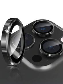 ZYONS [3 件装] 适用于 16 Pro Max 的相机镜头保护膜 - 16 Pro - 全覆盖防震镜头盖，兼容 16 Pro Max/16E/16 Plus/15/14/13/12/11，AR+AF 钢化玻璃，9H 超坚韧金属独立镜头盖，高清清晰相机配件，适合手机壳，易于安装 - 黑钛